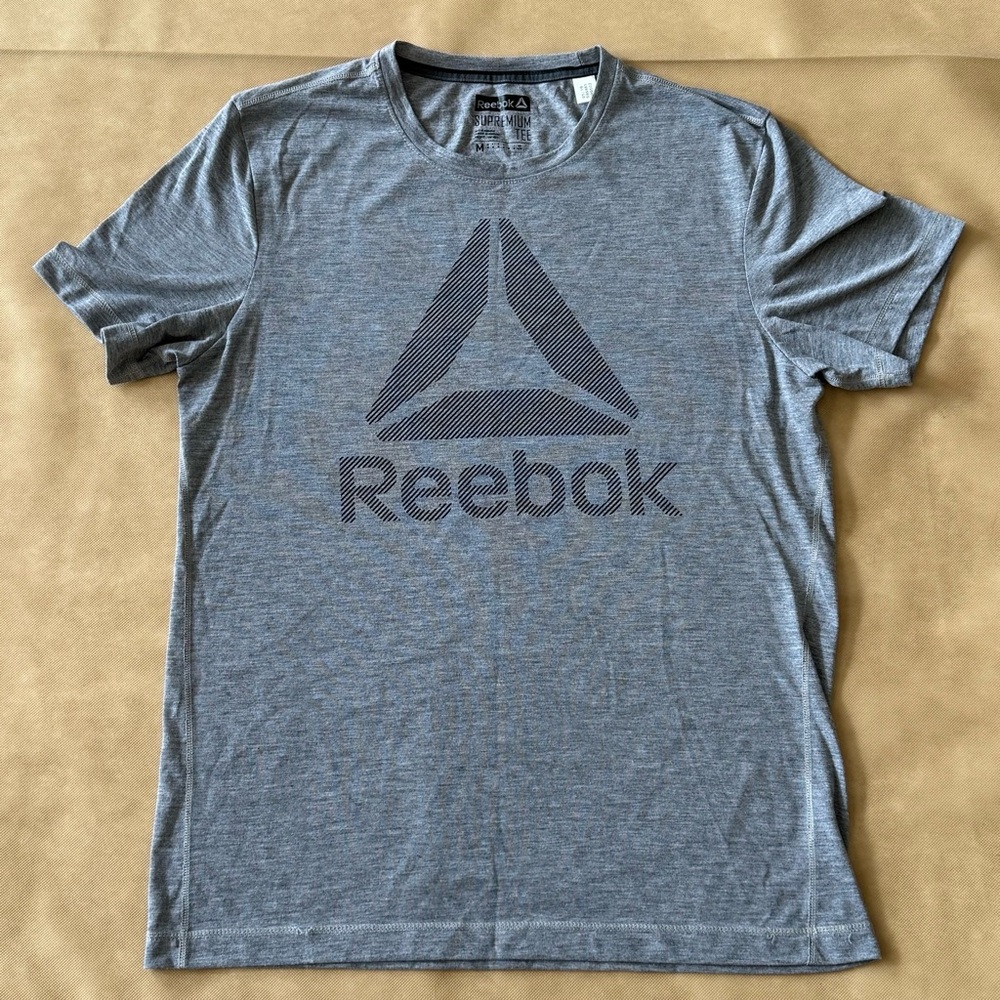 Reebok Supremium Tee Crossfit Workout Grey T-Shirt - Medium